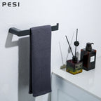 Bathroom Hardware Set Black Robe Hook Towel Rail Bar Rack Bar Shelf Tissue Paper Holder Toothbrush Holder Bathroom Accessories.