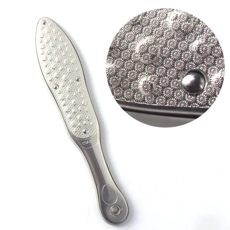 1Pcs Portable Pedicure Foot Care Tools Foot File Rasps Callus Dead Skin Remover Professional Stainless Steel Double Sides Files