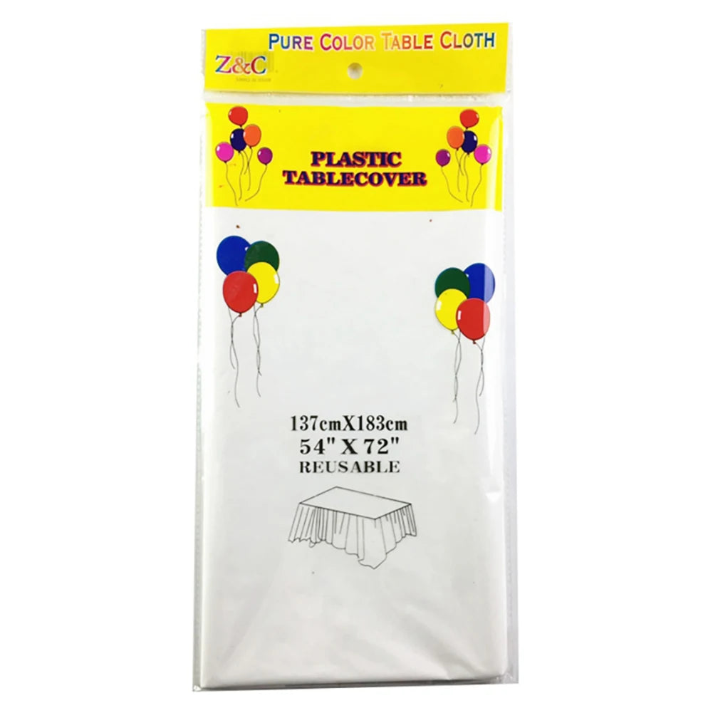 Disposable Plastic Tablecloth, Rectangle 6 x 4.5ft，Table Covers For Parties, Festivals, Bars, Anniversary