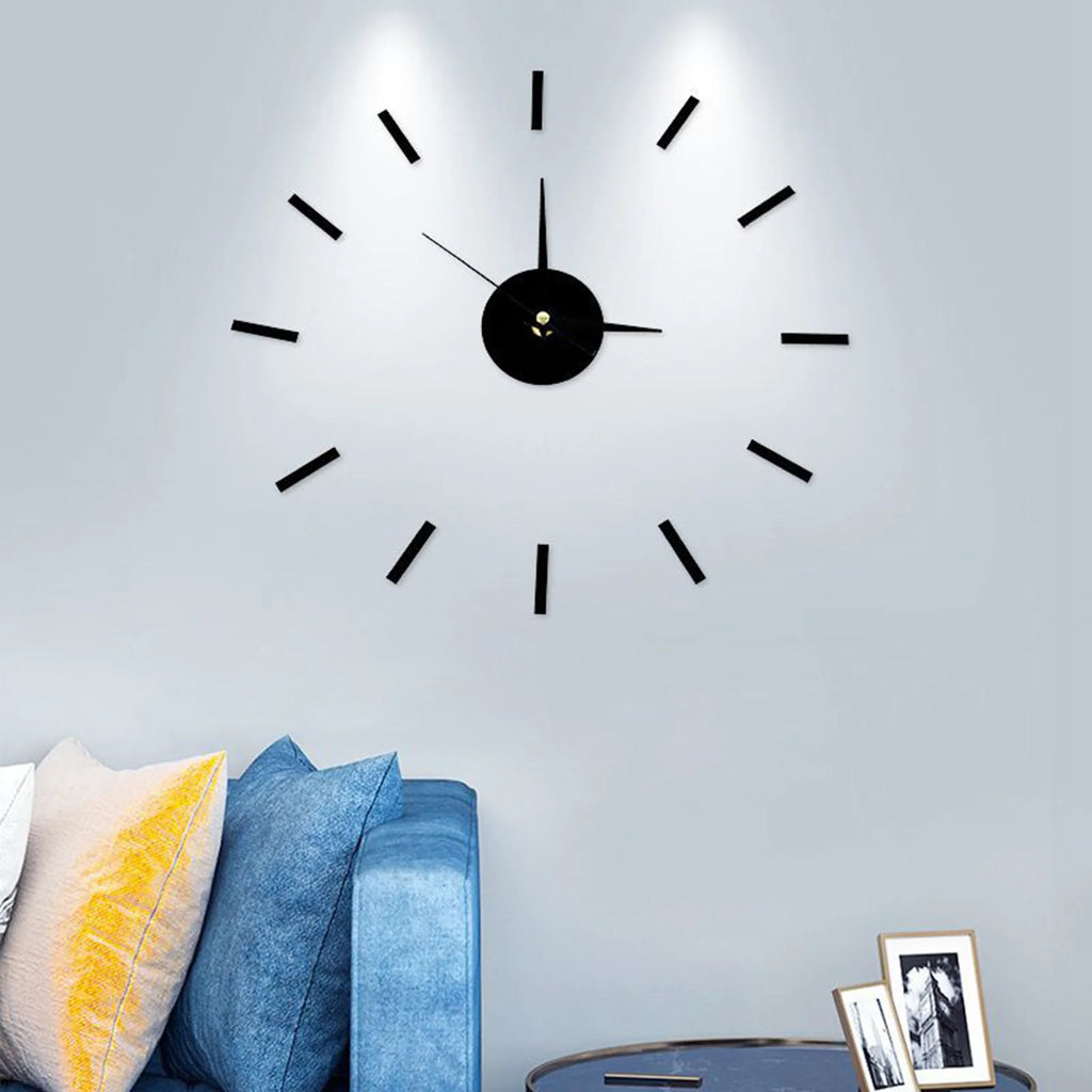 Punch-free Frameless Wall Clock Stickers 39*39cm Acrylic DIY Decoration Silent Simple Clock Watch For Home Livingroom Bedroom