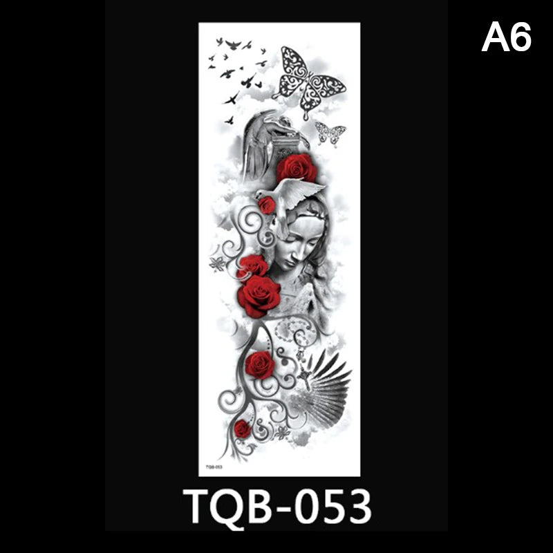 Waterproof Temporary Tattoo Sticker Full Arm Tatoo Stickers Fake Tattoos For Men Women 170mm X 480mm