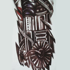 Large Robot Arm Waterproof Temporary Tattoos men women Mechanical Arm Sleeve Tatoo Fake Tattoo Stickers  body Art Tatto