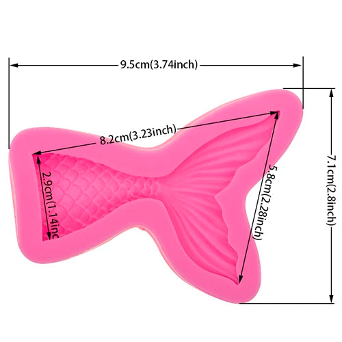 Silicone Mermaid Tail Mold 3D Baking Cake Decoration Jelly Sugar Craft Fondant Gumpaste Pastry Clay Candy  Soap Molds T0562