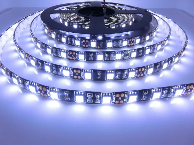 LED Strip 5050 RGB Black PCB DC12V Flexible LED Light 60LED/m 5050 Black LED Strip RGB/White/Warm White/Blue/Green/Red