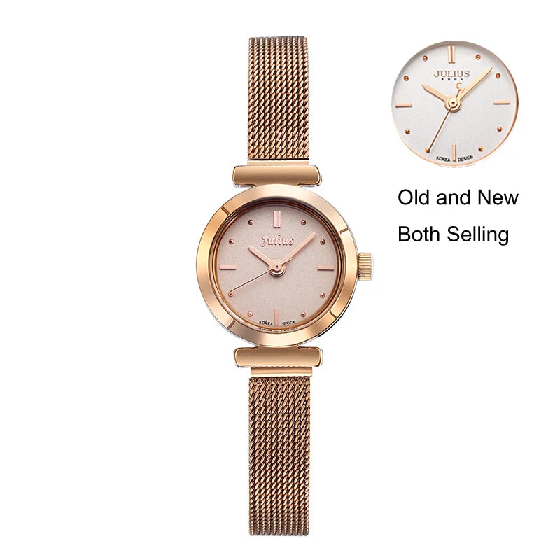 Mini Lady Women's Watch Japan Quartz Fashion Hours Dress Bracelet Stainless Steel Business Girl Valentine Gift Julius Box