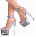 Fashion Stepping Sexy Club 15cm/High Heeled Sandal/Model Stage/Performance High Heeled Sandal