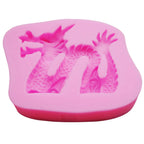 Dragon Silicone Chocolate Mold 3d Jelly Biscuit Ice Lollipop Gelatin Sugar Baking Cake Pop Moulds Confectionery Accessories