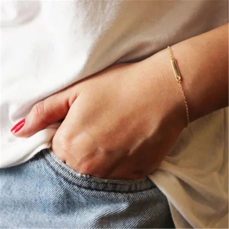 Bar Bracelets Handmade Indian jewelry  Gold Filled ed Presents Tobilleras Pulsera Para Tobillo Bangles