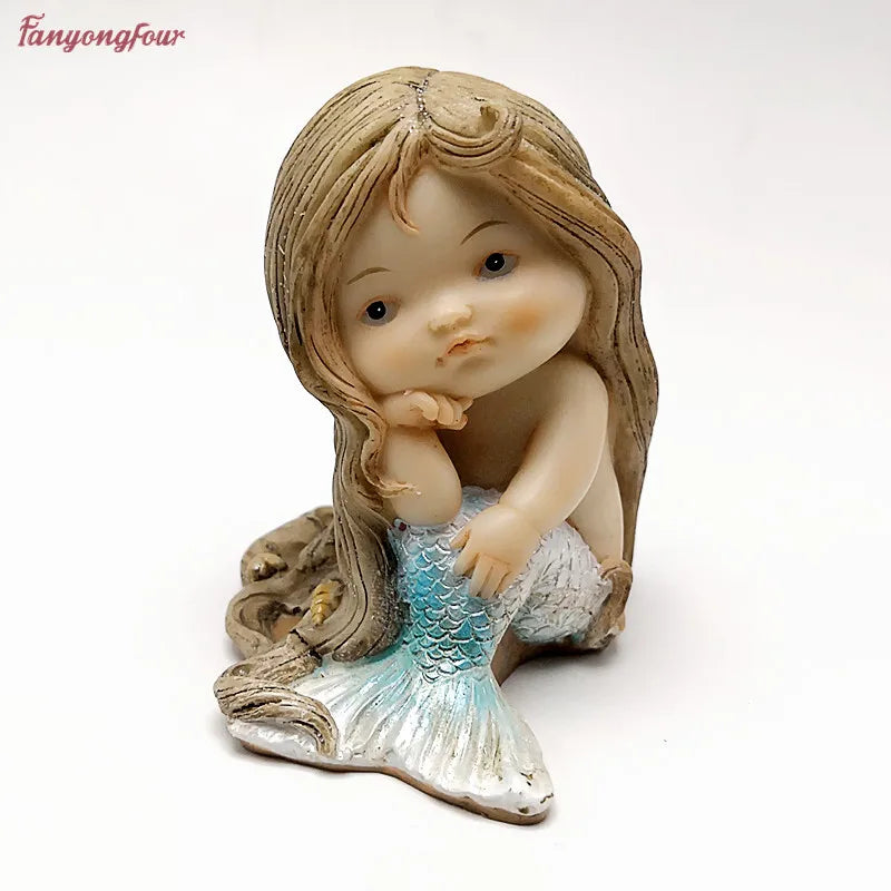 3D beautiful mermaid silicone mold soap jelly chocolate silicone mold making crafts gypsum resin mold
