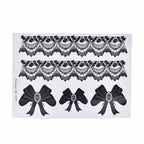 1 Pcs Black Waterproof Temporary Tattoo Sticker on Body Leg Water Transfer Sexy Lace Stocking Fake Flash Tattoo for Girl Women