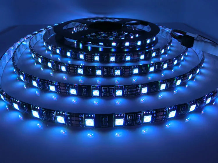 LED Strip 5050 RGB Black PCB DC12V Flexible LED Light 60LED/m 5050 Black LED Strip RGB/White/Warm White/Blue/Green/Red