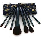 2025 Professional 8 Pcs Wooden Makeup Brushes Set With Bag For Beauty Cosmetic Tools Powder Eyeshadow Eyebrow Eyeliner Brushes