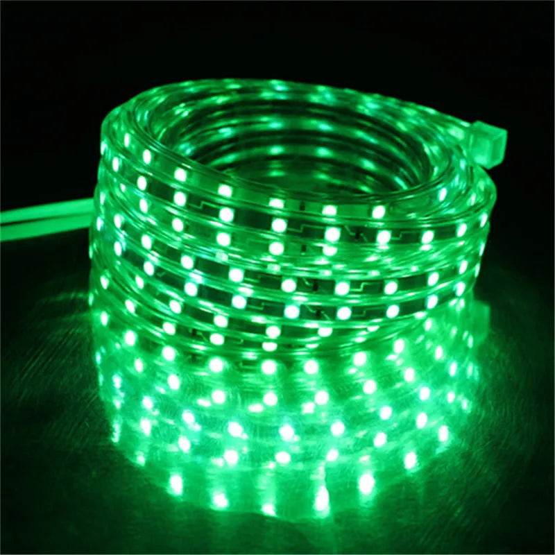LED Strip 5050 220V Waterproof Flexible LED light Tape 220V lamp Outdoor String 1M 2M 3M 4M 5M 10M 12M 15M 20M 25M 60LEDs/M
