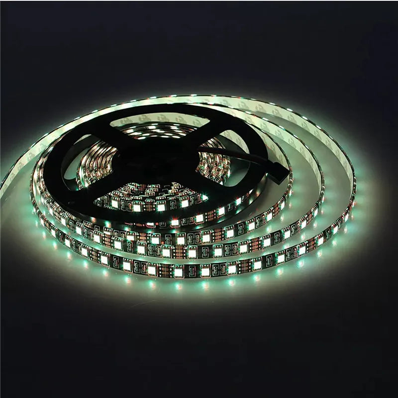 LED Strip 5050 RGB Black PCB DC 12V Flexible Light 60 led/m SMD 5050 Strip Lamp Waterproof RGB/White/Warm White/Blue/Green/Red