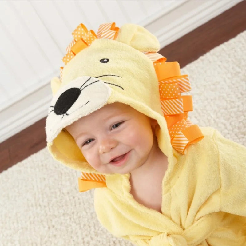 Blue Shark Baby Bath Towels Mouse Newborn Blanket Bedding Swaddle Animal Bebe Bathrobe Hooded Bathing Towel Baby Stuff
