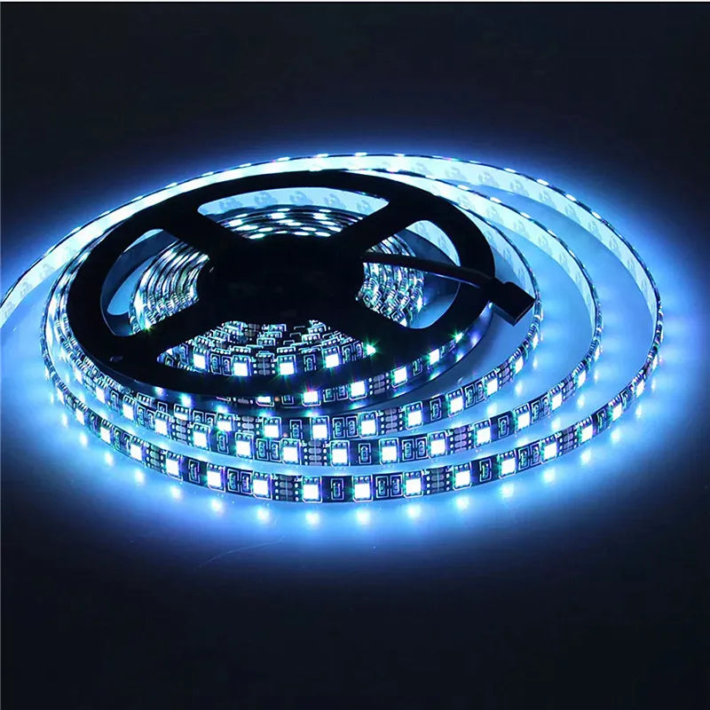 LED Strip 5050 RGB Black PCB DC 12V Flexible Light 60 led/m SMD 5050 Strip Lamp Waterproof RGB/White/Warm White/Blue/Green/Red