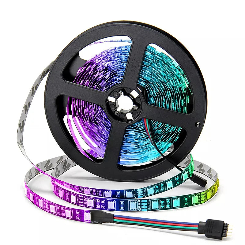LED Strip 5050 RGB Black PCB DC 12V Flexible Light 60 led/m SMD 5050 Strip Lamp Waterproof RGB/White/Warm White/Blue/Green/Red