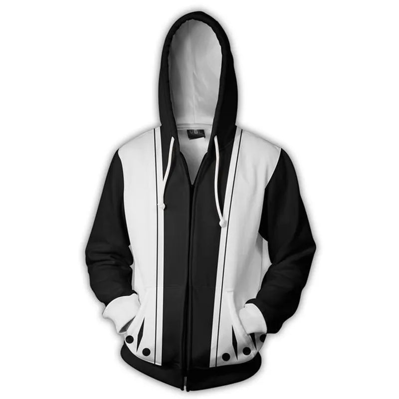 Japanese anime BLEACH Kenpachi Zaraki Kurosaki ichigo hoodie Sweatshirt Cosplay Costume coat Jumper Sweatshirt