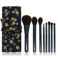 2025 Professional 8 Pcs Wooden Makeup Brushes Set With Bag For Beauty Cosmetic Tools Powder Eyeshadow Eyebrow Eyeliner Brushes