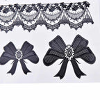 1 Pcs Black Waterproof Temporary Tattoo Sticker on Body Leg Water Transfer Sexy Lace Stocking Fake Flash Tattoo for Girl Women