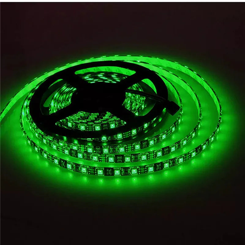 LED Strip 5050 RGB Black PCB DC 12V Flexible Light 60 led/m SMD 5050 Strip Lamp Waterproof RGB/White/Warm White/Blue/Green/Red