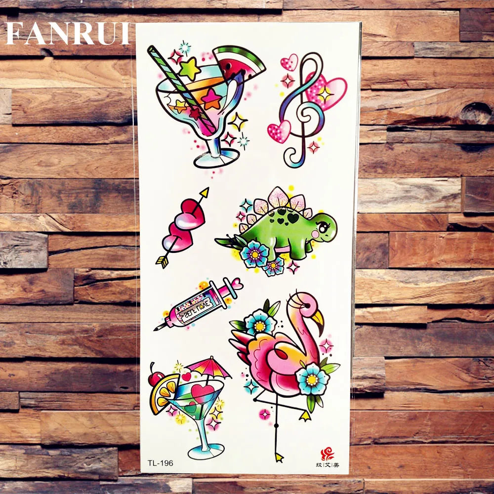 Sexy Lips Cherry Fake Temporary Tattoos Butterfly Sticker Body Art Arm Waterproof Adult Tattoo Paper For Women Girls 3D Tatoos