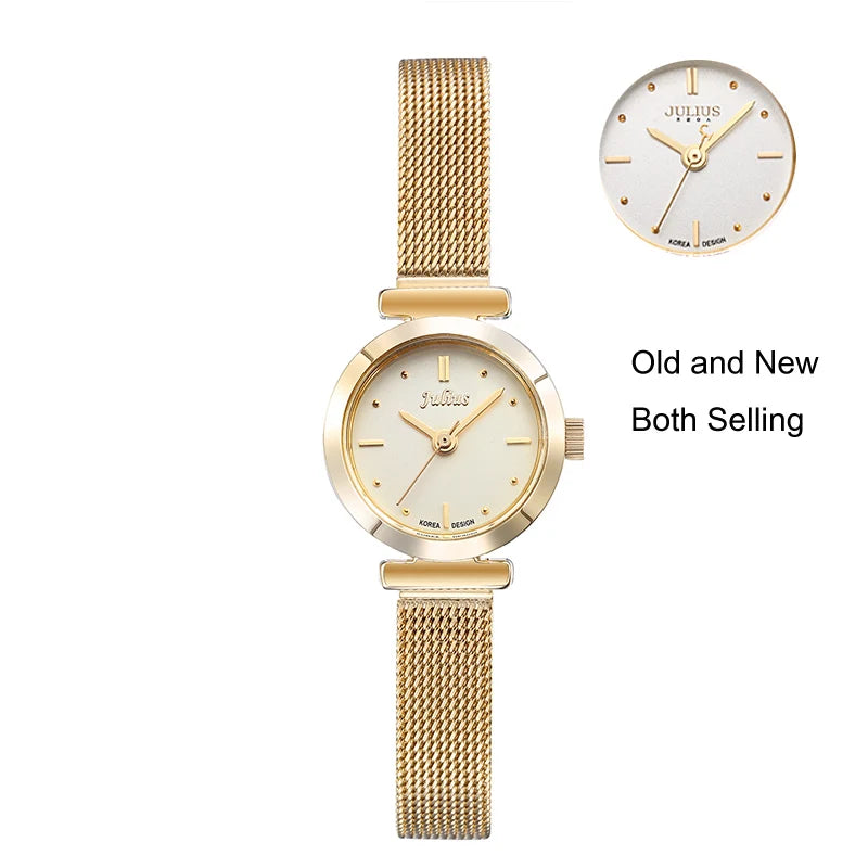 Mini Lady Women's Watch Japan Quartz Fashion Hours Dress Bracelet Stainless Steel Business Girl Valentine Gift Julius Box