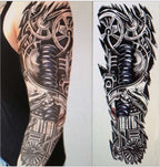 Large Robot Arm Waterproof Temporary Tattoos men women Mechanical Arm Sleeve Tatoo Fake Tattoo Stickers  body Art Tatto