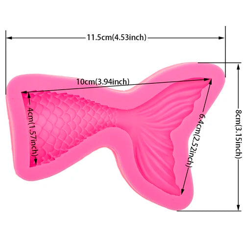 Silicone Mermaid Tail Mold 3D Baking Cake Decoration Jelly Sugar Craft Fondant Gumpaste Pastry Clay Candy  Soap Molds T0562