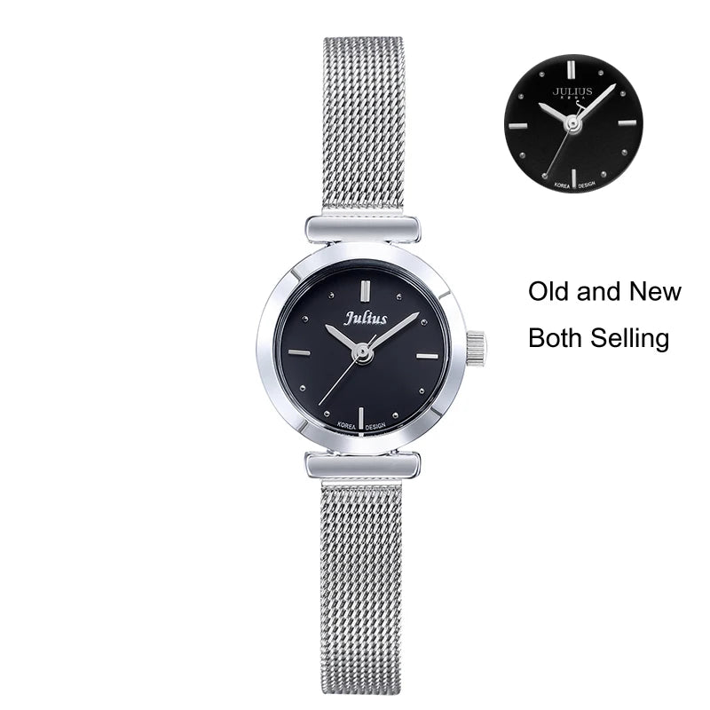 Mini Lady Women's Watch Japan Quartz Fashion Hours Dress Bracelet Stainless Steel Business Girl Valentine Gift Julius Box