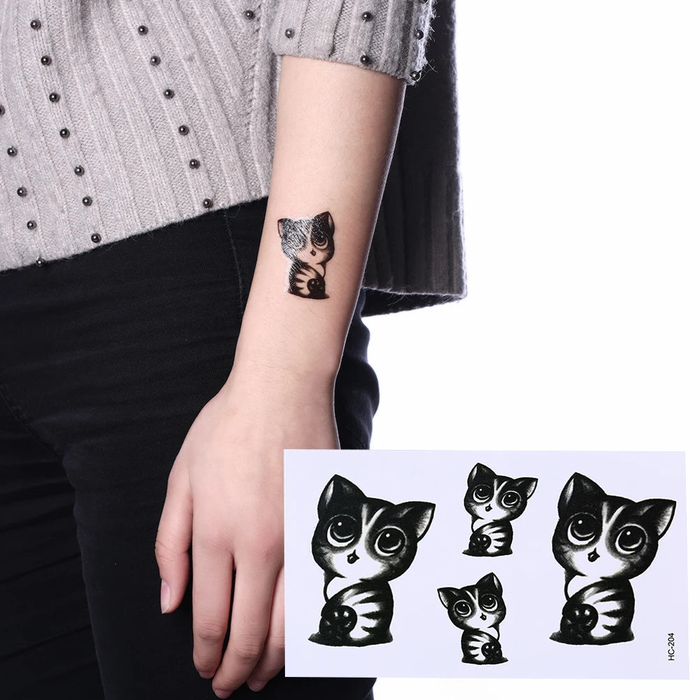1 Pcs Black Waterproof Temporary Tattoo Sticker on Body Leg Water Transfer Sexy Lace Stocking Fake Flash Tattoo for Girl Women