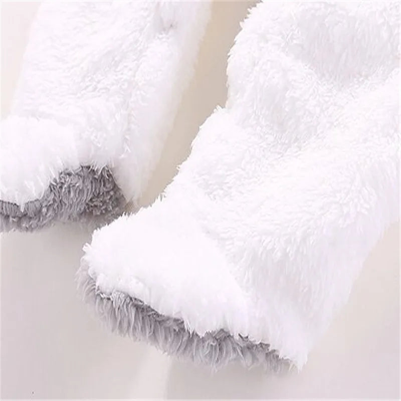 Winter Newborn Baby Rompers Hoodie Girls Boys Clothes Cotton Long Sleeve Toddler Climbing Outwear Warm Infant Jumpsuit 0-12Month