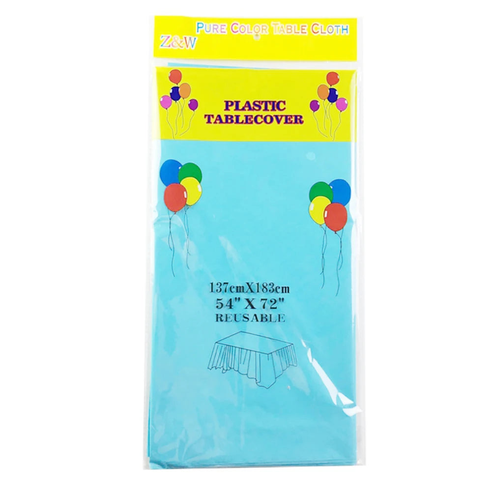 Disposable Plastic Tablecloth, Rectangle 6 x 4.5ft，Table Covers For Parties, Festivals, Bars, Anniversary