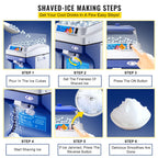 SucceBuy 120/200KG/H Electric Ice Shaver Branch Crusher Chopper Smoothie Blender Granizing Machine Shredder Snow Cone Cube Maker