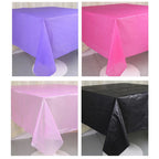 Disposable Plastic Tablecloth, Rectangle 6 x 4.5ft，Table Covers For Parties, Festivals, Bars, Anniversary