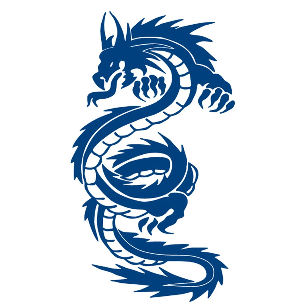Waterproof Temporary Tattoos Juice Full Arm Fake Totem Tiger Dragon Tattoo Sticker Realistic Transfer Tattoos For Men Women Art