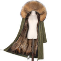 2024 New Winter Jacket Women X-Long Parka Waterproof Big Natural Raccoon Fur Collar Hood Real Fur Coat Thick Warm Real Fox Fur