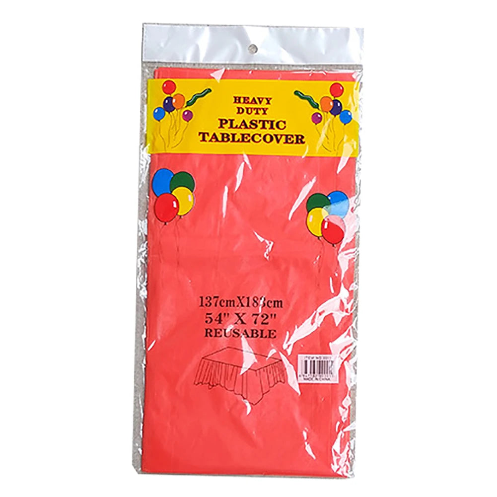 Disposable Plastic Tablecloth, Rectangle 6 x 4.5ft，Table Covers For Parties, Festivals, Bars, Anniversary