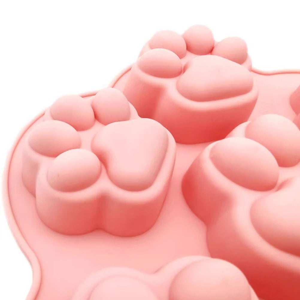 Silicone Mold with Lid 7 Cat Claw Cake Mold for Candle Chocolate Fondant Jelly DIY Dessert Baking Mold