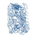 Waterproof Temporary Tattoos Juice Full Arm Fake Totem Tiger Dragon Tattoo Sticker Realistic Transfer Tattoos For Men Women Art