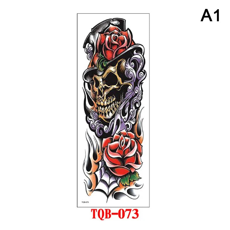Waterproof Temporary Tattoo Sticker Full Arm Tatoo Stickers Fake Tattoos For Men Women 170mm X 480mm