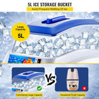 SucceBuy 120/200KG/H Electric Ice Shaver Branch Crusher Chopper Smoothie Blender Granizing Machine Shredder Snow Cone Cube Maker