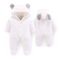 Winter Newborn Baby Rompers Hoodie Girls Boys Clothes Cotton Long Sleeve Toddler Climbing Outwear Warm Infant Jumpsuit 0-12Month