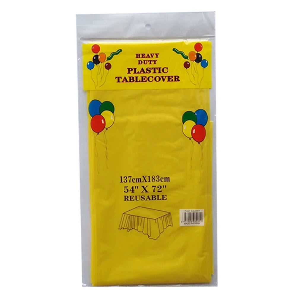 Disposable Plastic Tablecloth, Rectangle 6 x 4.5ft，Table Covers For Parties, Festivals, Bars, Anniversary