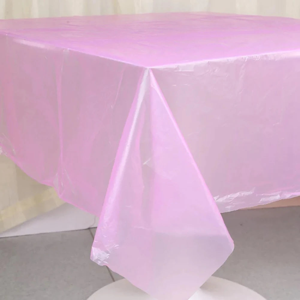 Disposable Plastic Tablecloth, Rectangle 6 x 4.5ft，Table Covers For Parties, Festivals, Bars, Anniversary