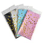 Gold Dot Disposable Tablecloths Plastic White Black Tablecloths for Birthday Wedding Party Waterproof Rectangle Desk Table Cover