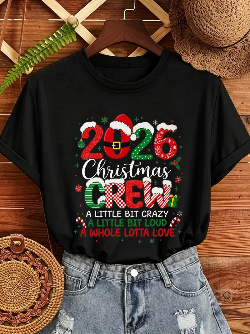 2026 Family Christmas Crew Matching T‑Shirt Making Memories Together Funny Xmas Graphic Tee Family Holiday Party Gift Tops