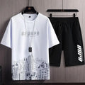 2026 Summer Sets Fashion Tracksuit Men Short Sleeve T Shirts sport Short Two-piece Suit Men Joggers sweatpants outfits two piece