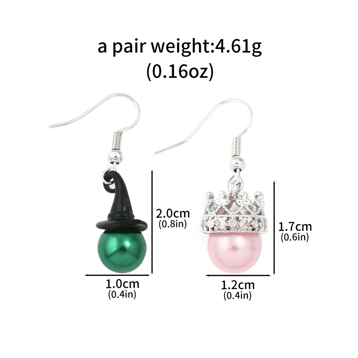 Wicked Charm Bracelets - Rhinestone Crown Witch Hat BFF Friendship Matching Couples Valentine's Day Gifts Jewelry for Fans Party