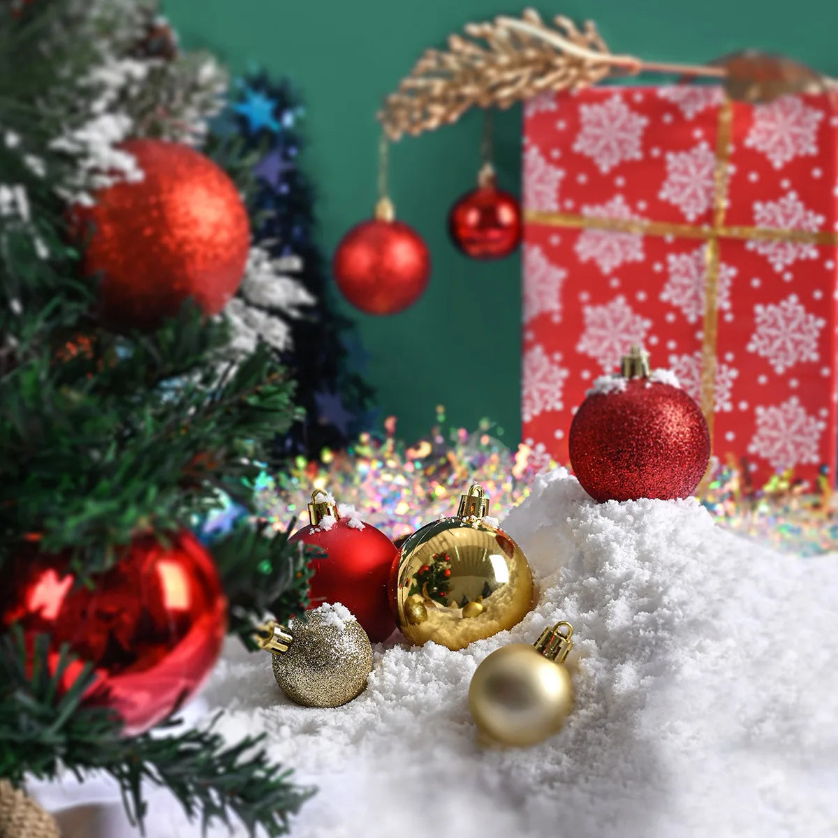 24Pcs 3CM Christmas Ball Christmas Tree Decoration Ornaments for Home Decor Halloween New Year Navidad Pendant Ball Accessory